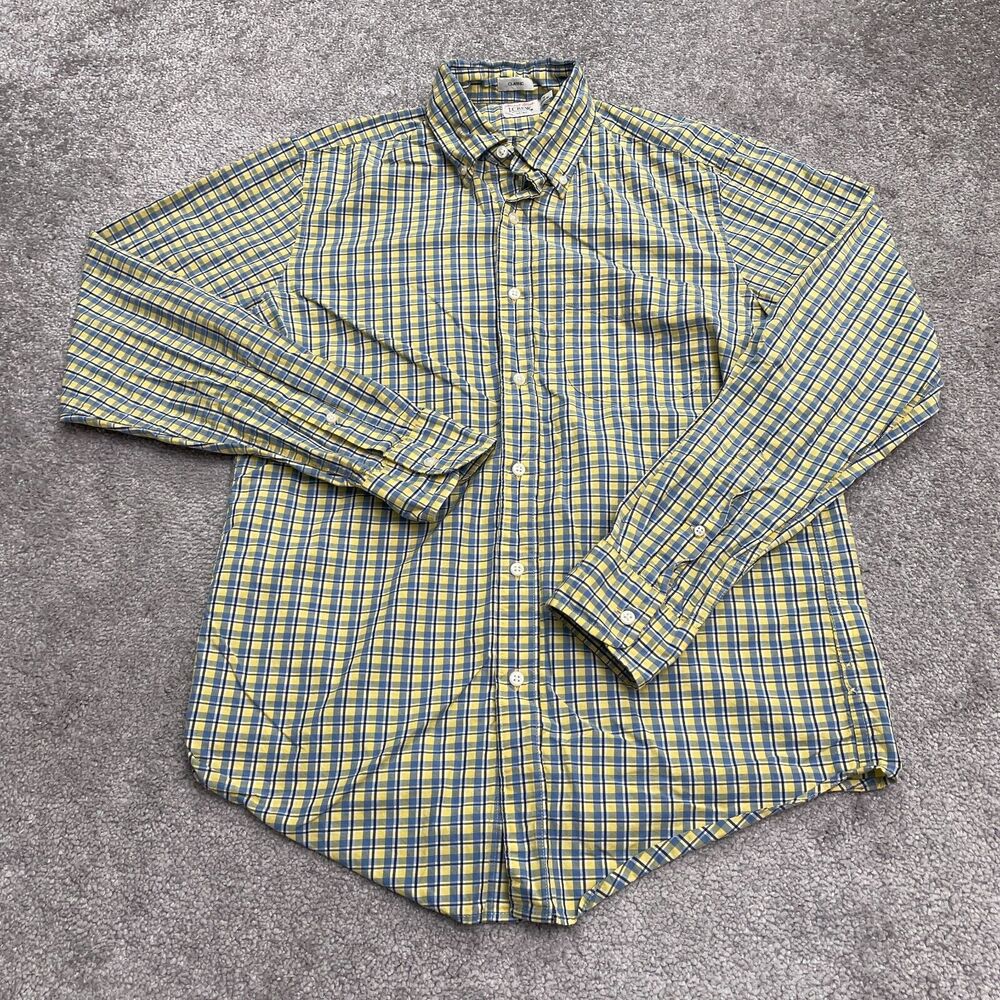 Secret Wash J. Crew Classic Fit Shirt Mens Small Multicolor Plaid Long Sleeve
